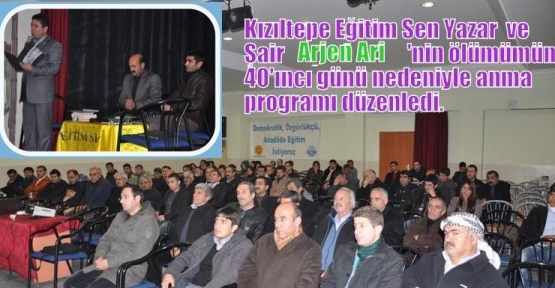 Yazar Ve Sair Arjen Ari Nin Olumumun 40 Inci Gunu Nedeniyle Anma Programi Duzenledi