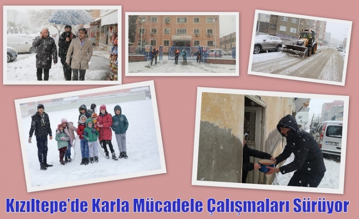 Kızıltepe’de Karla Mücadele Çalışmaları Sürüyor