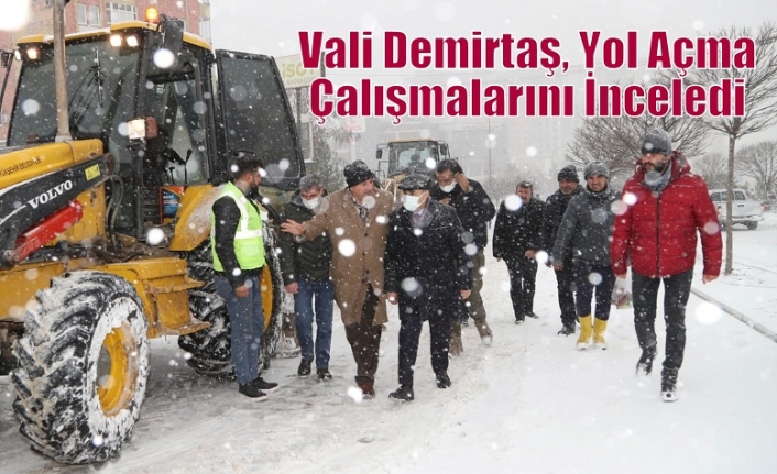 Vali Demirtaş, Yol Açma Çalışmalarını İnceledi