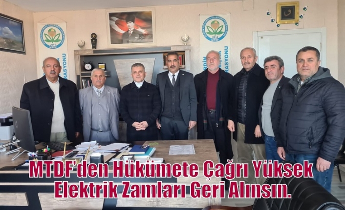 MTDF’den Hükümete Çağrı Yüksek Elektrik Zamları Geri Alınsın.