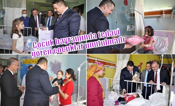 Çocuk bayramında tedavi gören çocuklar unutulmadı