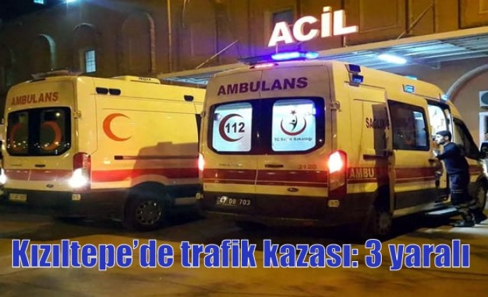 Kızıltepe’de trafik kazası: 3 yaralı