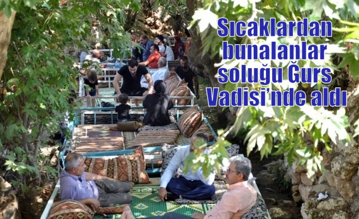 Sıcaklardan bunalanlar soluğu Ğurs Vadisi’nde aldı