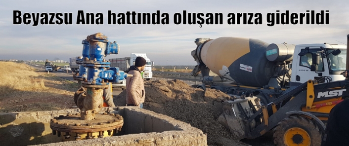 Beyazsu Ana hattında oluşan arıza giderildi