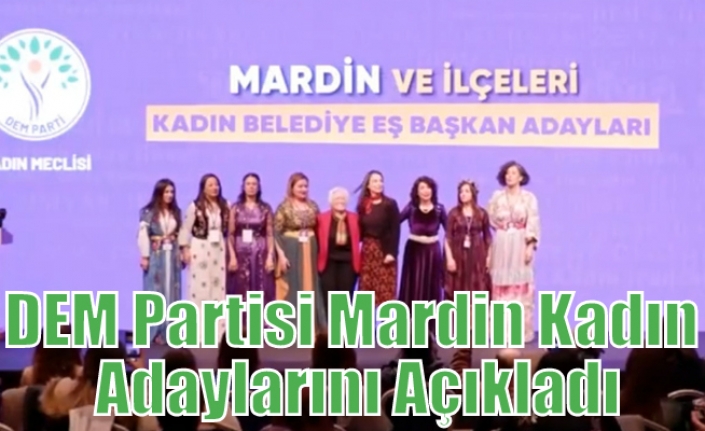 DEM Partisi Mardin Kadın Adaylarını Açıkladı