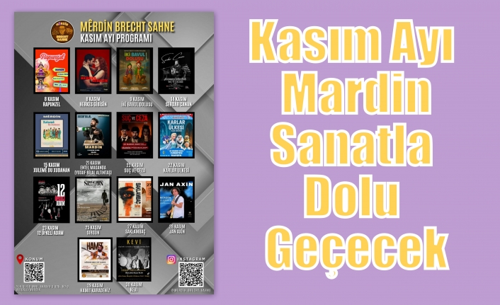 Kasım Ayı Mardin'de Sanatla Dolu Geçecek