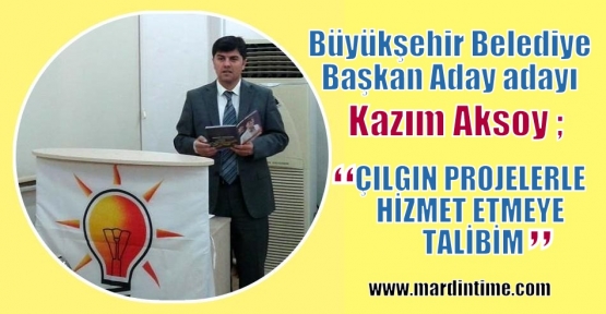 AKSOY: ÇILGIN PROJELERLE HİZMET ETMEYE TALİBİM