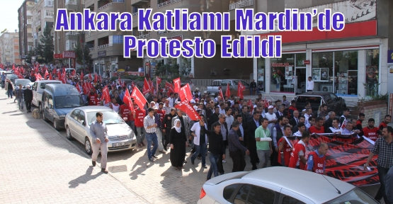 Ankara Katliamı Mardin’de Protesto Edildi