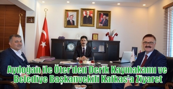 Aydoğan ile Öter'den Derik Kaymakamı ve Belediye Başkanvekili Kafkas'a  Ziyaret