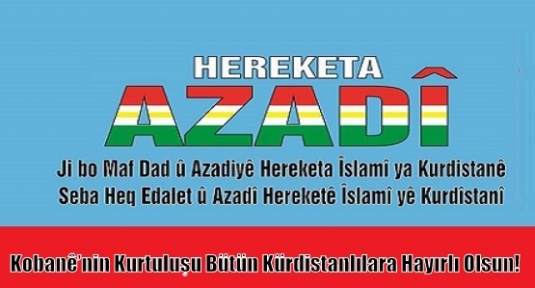 AZADİ:Kobanê’nin Kurtuluşu Bütün Kürdistanlılara Hayırlı Olsun!