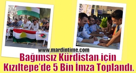 Bağımsız Kürdistan için Kızıltepe’de 5 Bin İmza Toplandı.