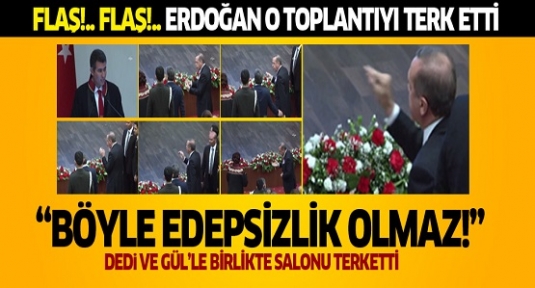 Başbakan Erdoğan Danıştay toplantısını terk etti!