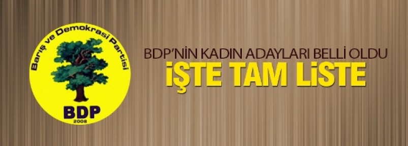 BDP kadın adaylarını açıkladı