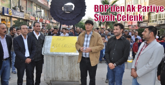 BDP'den Ak Partiye Siyah Çelenk