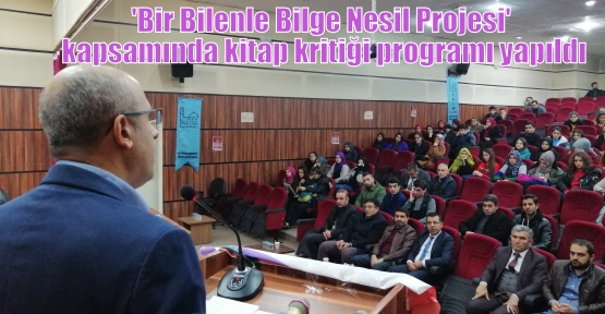 'Bir Bilenle Bilge Nesil Projesi' kapsamında kitap kritiği programı yapıldı