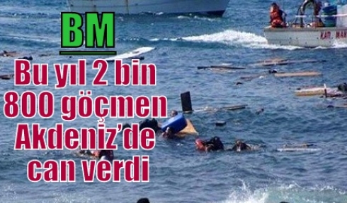 BM: Bu yıl 2 bin 800 göçmen Akdeniz’de can verdi