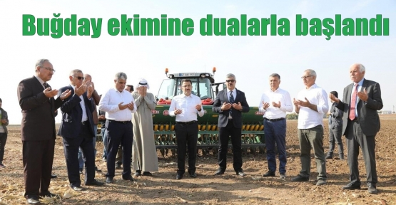 Buğday ekimine dualarla başlandı 