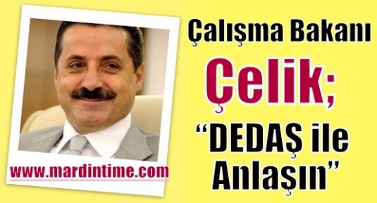 Çalışma Bakanı Çelik“ DEDAŞ ile anlaşın“