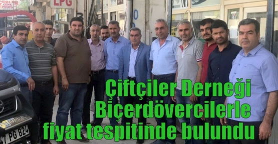 Çiftçiler Derneği Biçerdövercilerle fiyat tespitinde bulundu