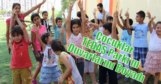 Çocuklar TEDAŞ Parkı’ın Duvarlarını Boyadı 