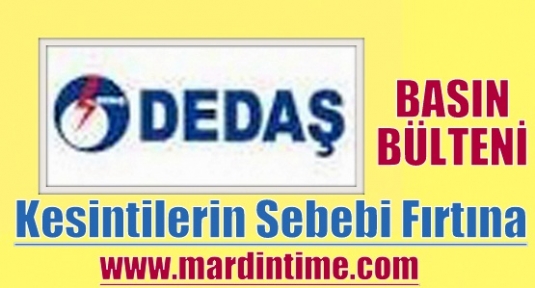 DEDAŞ: Yanlış Anlamayın Kesintilerin Sebebi Fırtına