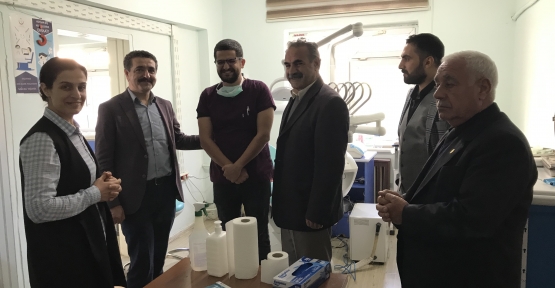 Derik Ak Parti İlçe Başkanı Süleyman Karahan Hastaneyi ziyaret etti