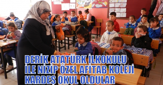 DERİK ATATÜRK İLKOKULU OKULU İLE NİZİP ÖZEL AFİTAB KOLEJİ KARDEŞ OLDULAR