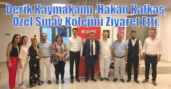 Derik Kaymakamı  Hakan Kafkas, Özel Sınav Kolejini Ziyaret Etti. 
