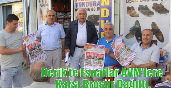 Derik'te Esnaflar AVM'lere Karşı Broşür Dağıttı.