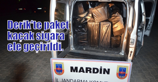 Derik'te paket kaçak sigara ele geçirildi.