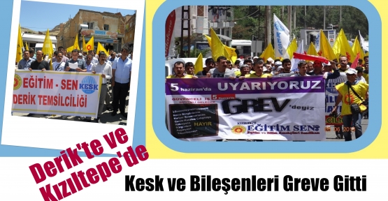 Derik'te ve Kızıltepe'de Kesk ve Bileşenleri Greve Gitti