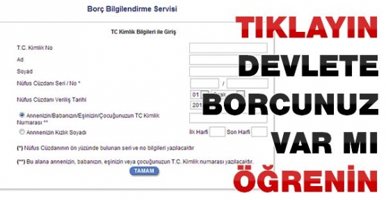 Devlete Borcumun Olup Olmadığını Nasıl Öğrenebilirim?..