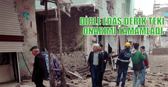 DİCLE EDAŞ DERİK’TEKİ ONARIMI TAMAMLADI