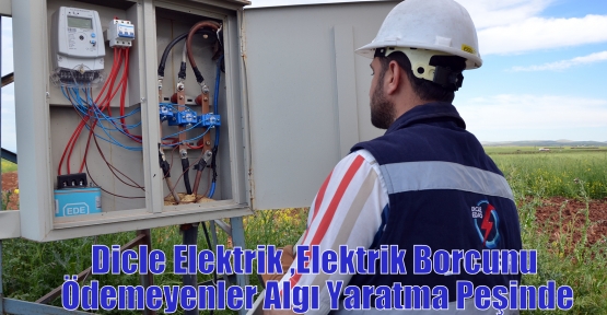 Dicle Elektrik ,Elektrik Borcunu Ödemeyenler Algı Yaratma Peşinde