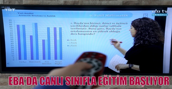 EBA'DA CANLI SINIFLA EĞİTİM BAŞLIYOR