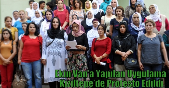 Ekin Van’a Yapılan Uygulama Kızıltepe’de Protesto Edildi