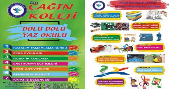 En Eğlenceli Yaz Okulu Özel Çağın Kolejinde