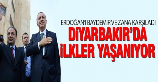 Erdoğan'ı Baydemir karşıladı