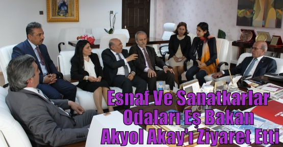 Esnaf Ve Sanatkarlar Odaları Eş Bakan Akyol Akay'ı Ziyaret Etti