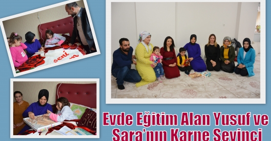 Evde Eğitim Alan Yusuf ve Sara’nın Karne Sevinci