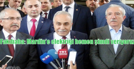 Fakıbaba: Mardin’e elektriği hemen şimdi veriyoruz