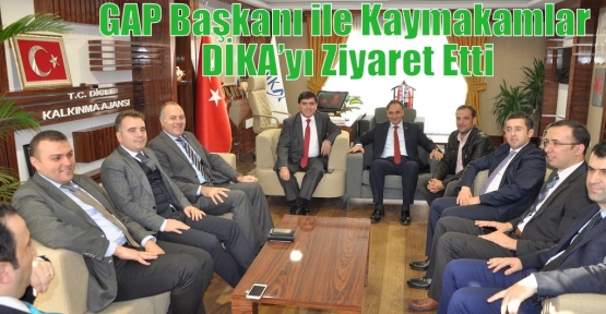 GAP Başkanı ile Kaymakamlar DİKA’yı Ziyaret Etti