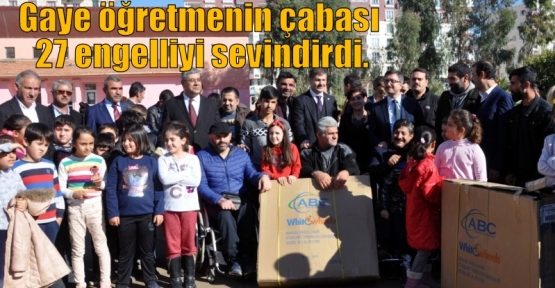 Gaye öğretmenin çabası 27 engelliyi sevindirdi.