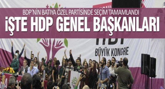 HDP'nin genel Başkanları belli oldu