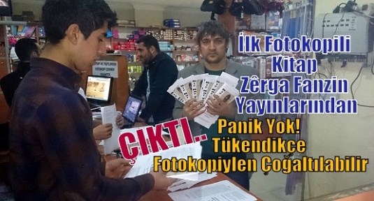 İlk Fotokopili Kitap Zêrga Fanzin Yayınlarından çıktı