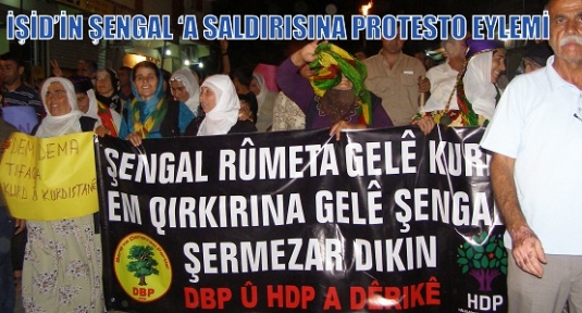 İŞİD’İN ŞENGAL ‘A SALDIRISINA PROTESTO EYLEMİ