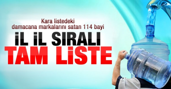 İşte pis su satan 114 bayi