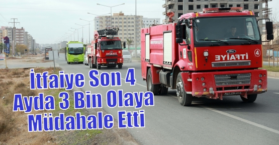 İtfaiye Son 4 Ayda 3 Bin Olaya Müdahale Etti