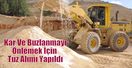  Kar Ve Buzlanmayı Önlemek İçin Tuz Alımı Yapıldı