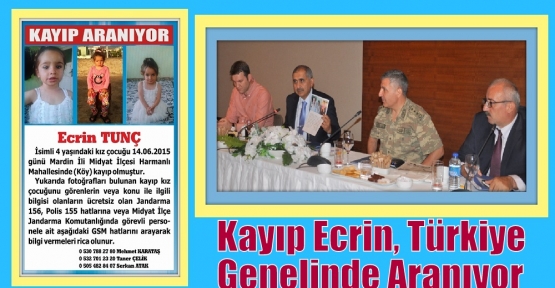 Kayıp Ecrin, Türkiye Genelinde Aranıyor